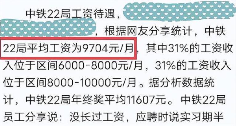中铁二十二局本科生一般工资,中铁二局2024校招待遇