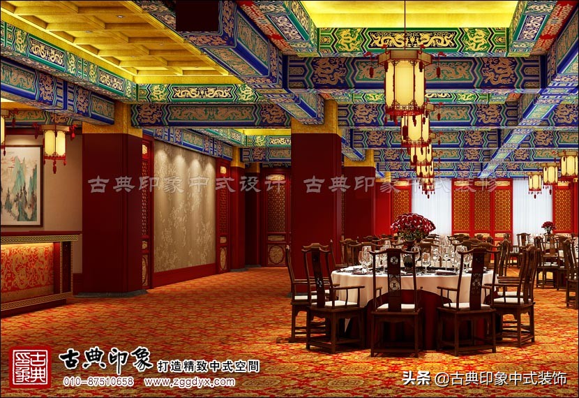 中式风酒店装修设计,宫廷中式装修效果