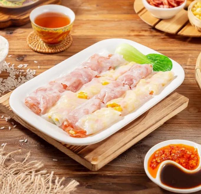 广东人吃肠粉的美食记录,广东人早餐必吃的肠粉