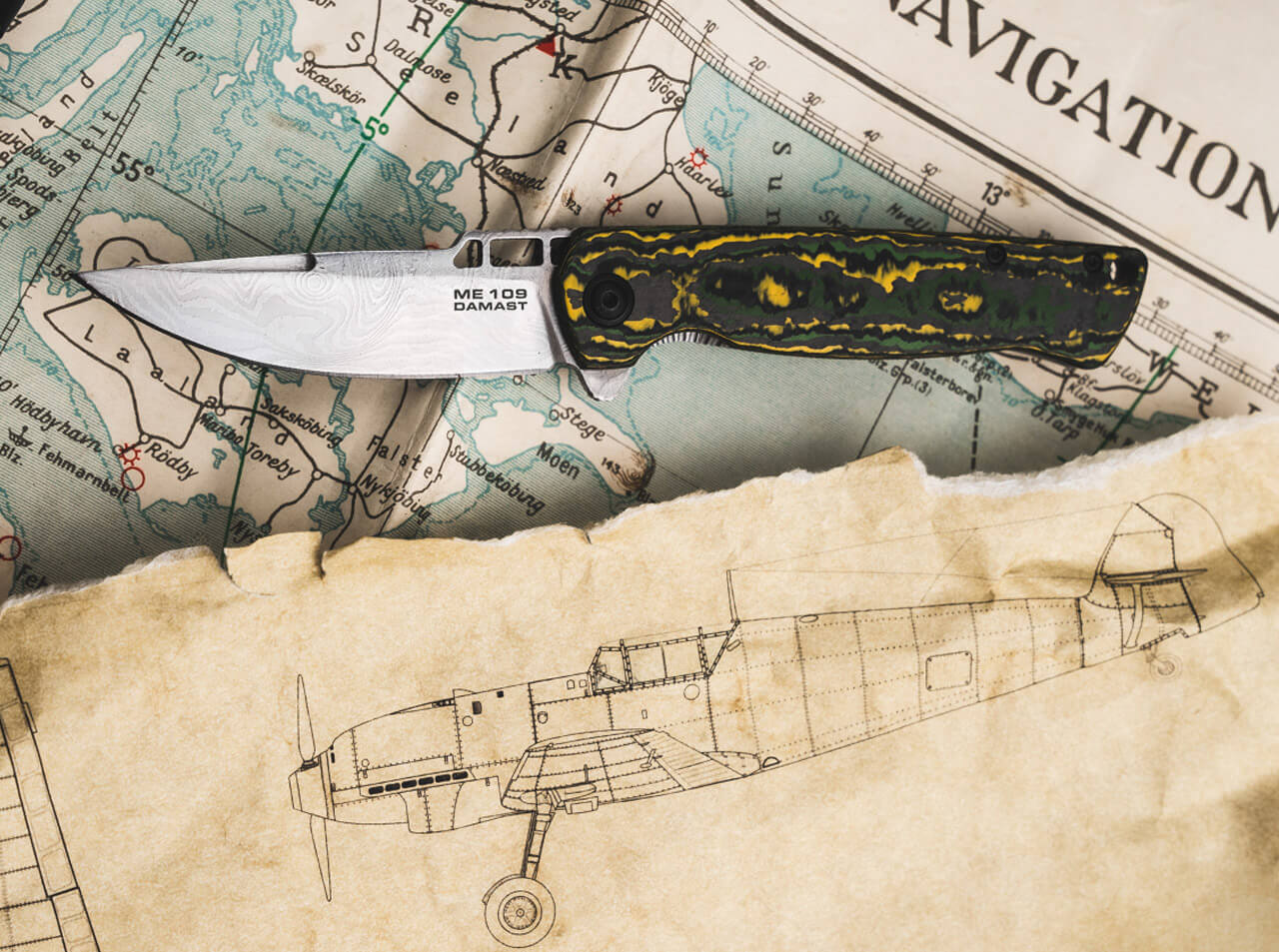 刀圈新闻:德国博克用二战战斗机锻造成刀——ME109