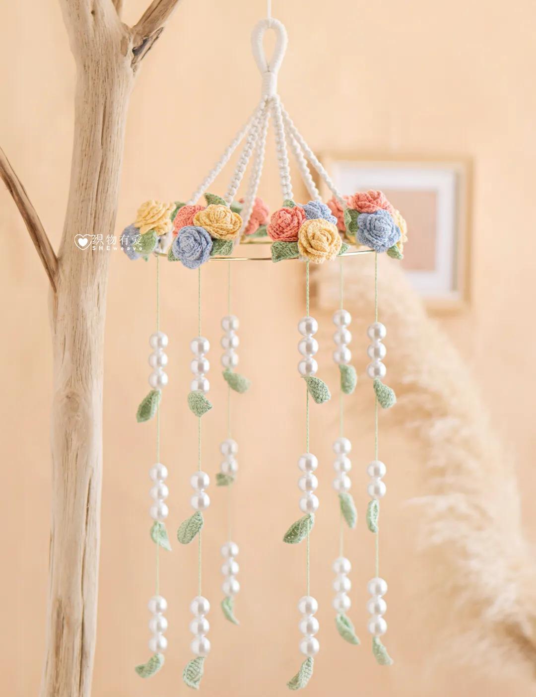 钩织风铃的教程,钩织荷花风铃