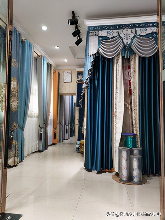 窗帘壁纸店装修,广州窗帘店设计案例图片