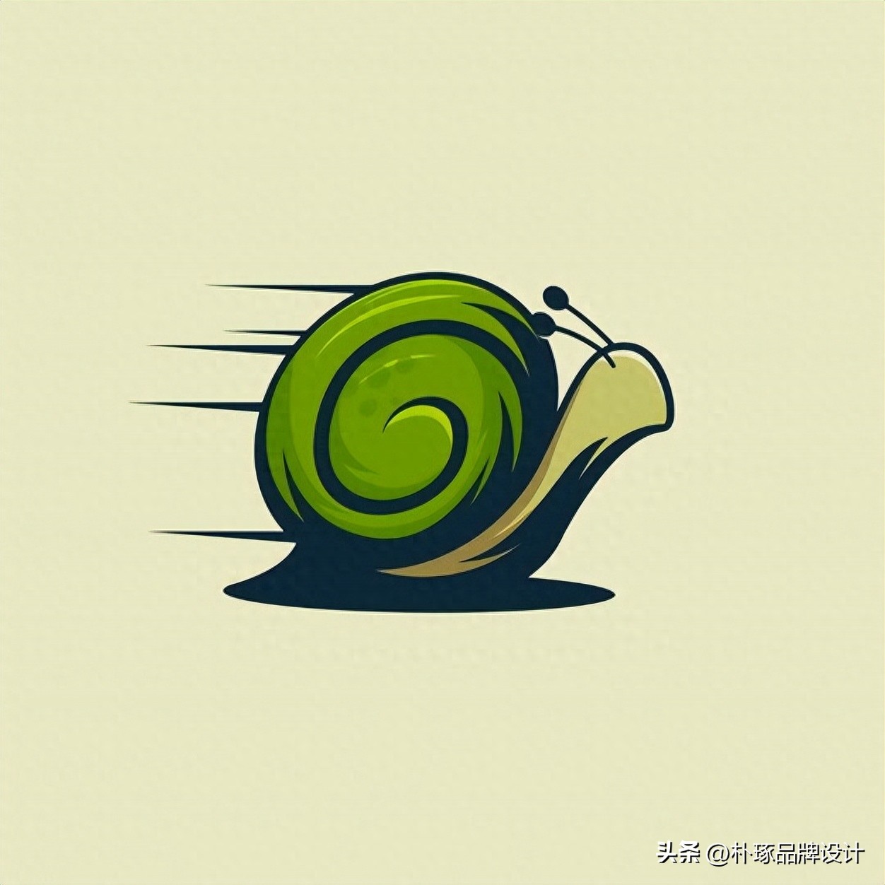 蜗牛创意形象,蜗牛个性创意logo设计