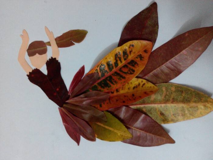 用落叶做一幅秋天的画,用水粉落叶做一幅秋天的画