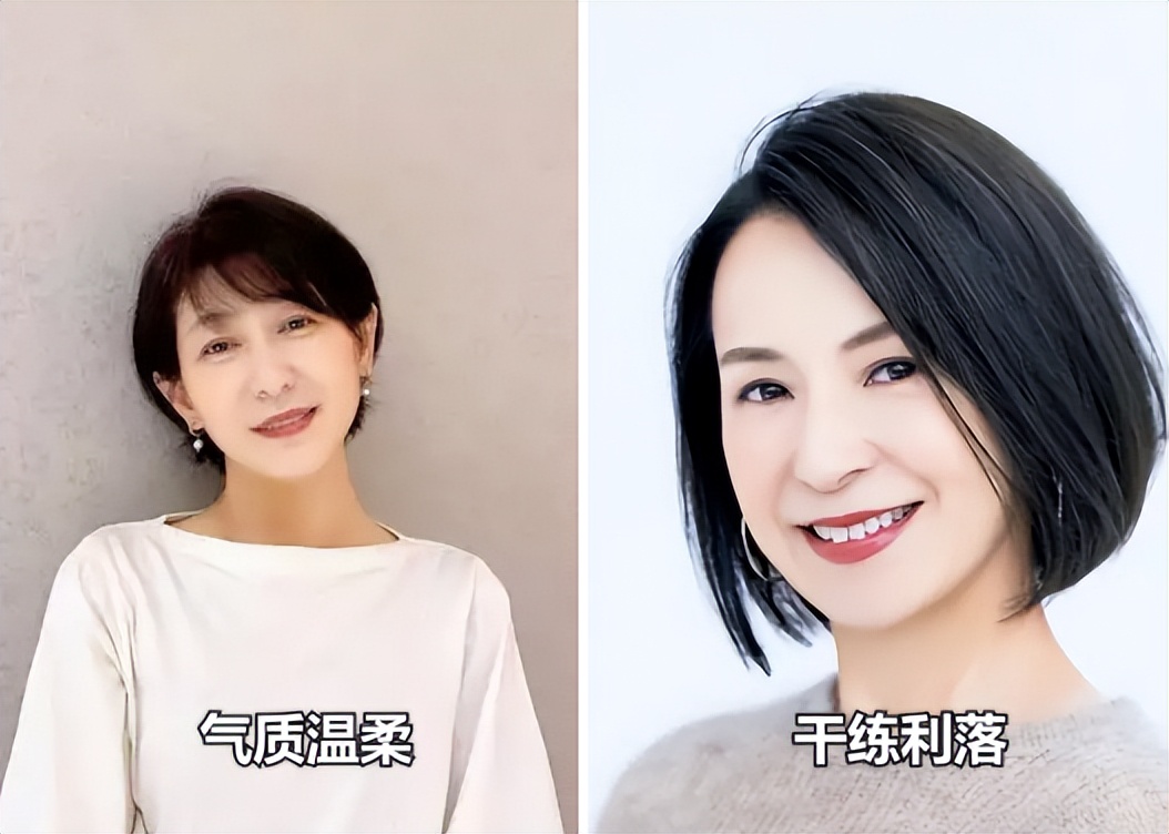 女人在适当的年龄可以尝试短发,上了年纪适合的短发