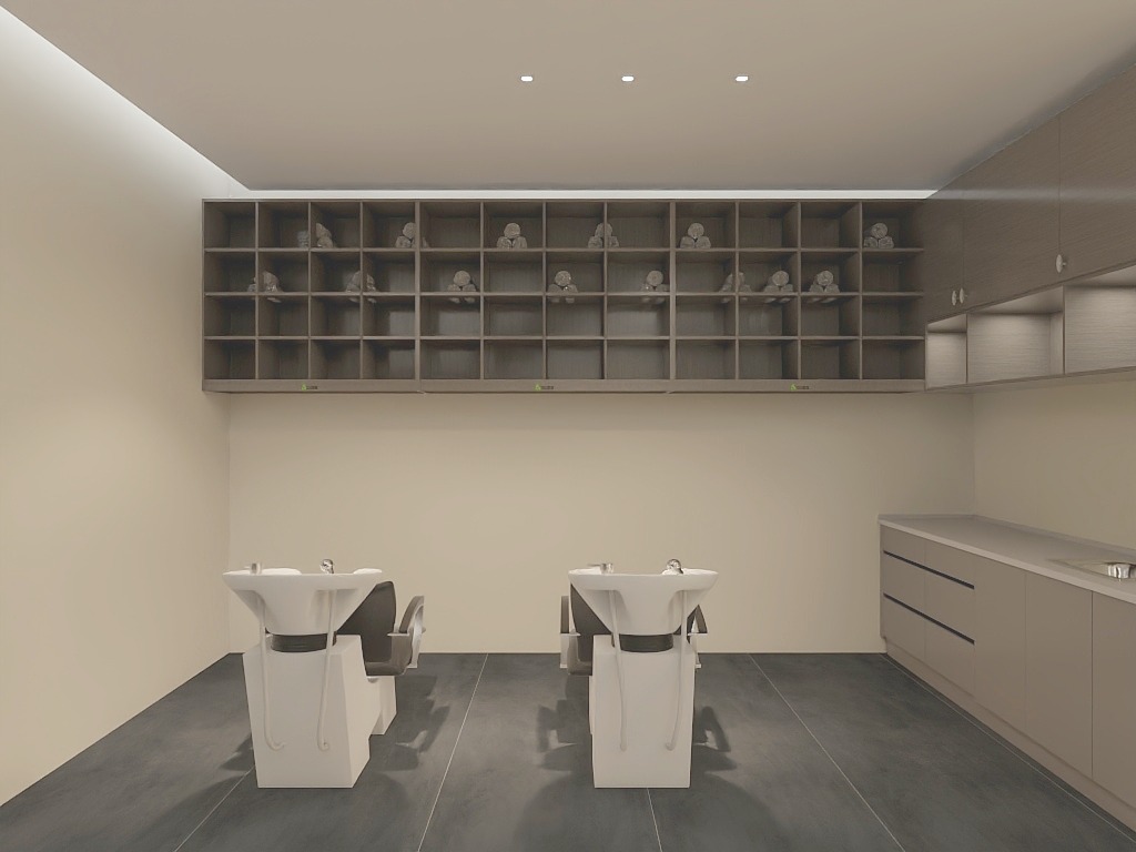 时尚美发店装修设计方案,美发店装修设计效果图案例