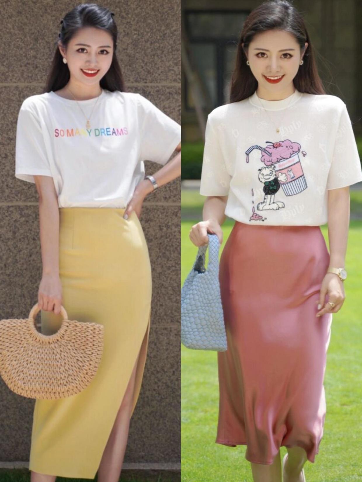 夏季穿衣高级感配色,夏季时尚短袖衣服好看