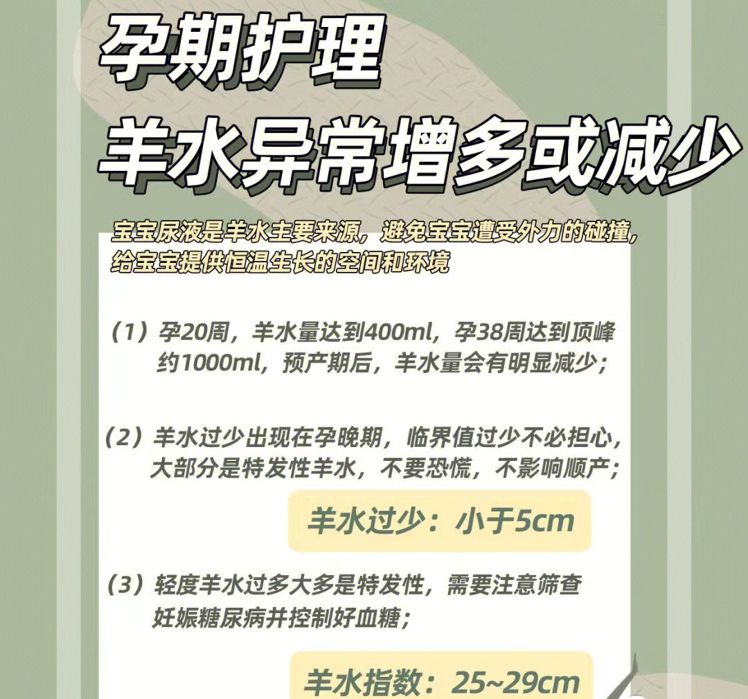 孕期羊水正常表现,孕期哪些表现说明羊水质量不错