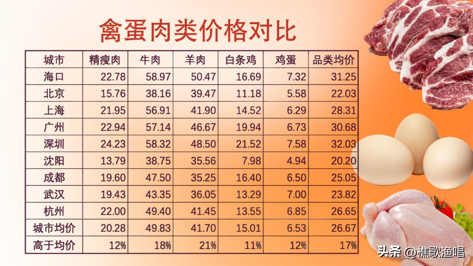海南物价与内地物价对比表格,海南东方和乐东物价与环境对比