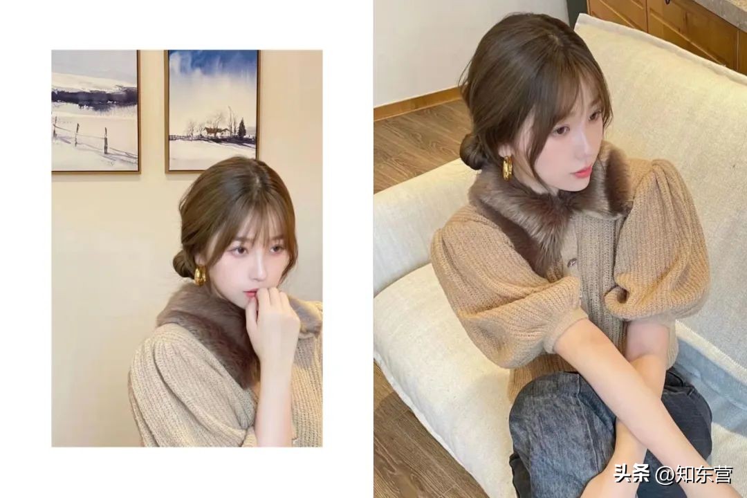 冬天披发好看又显脸小的发型,冬季干净利落减龄的发型