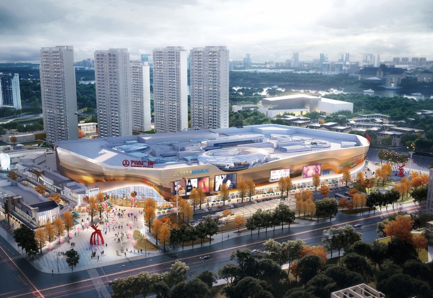 台州中央创新区城市设计展示,玉环万达综合体