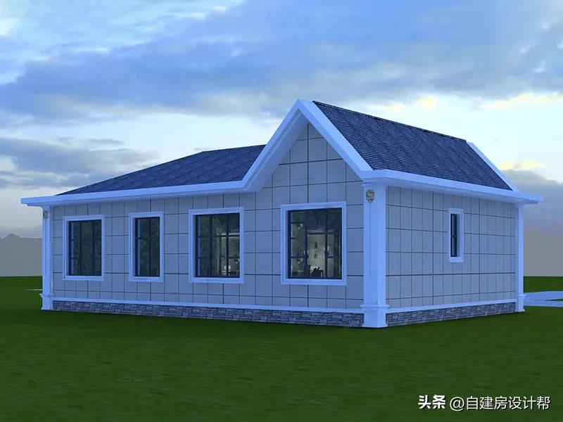 四川一层农村自建房110平米带堂屋,农村12米乘以17米一层自建房带院