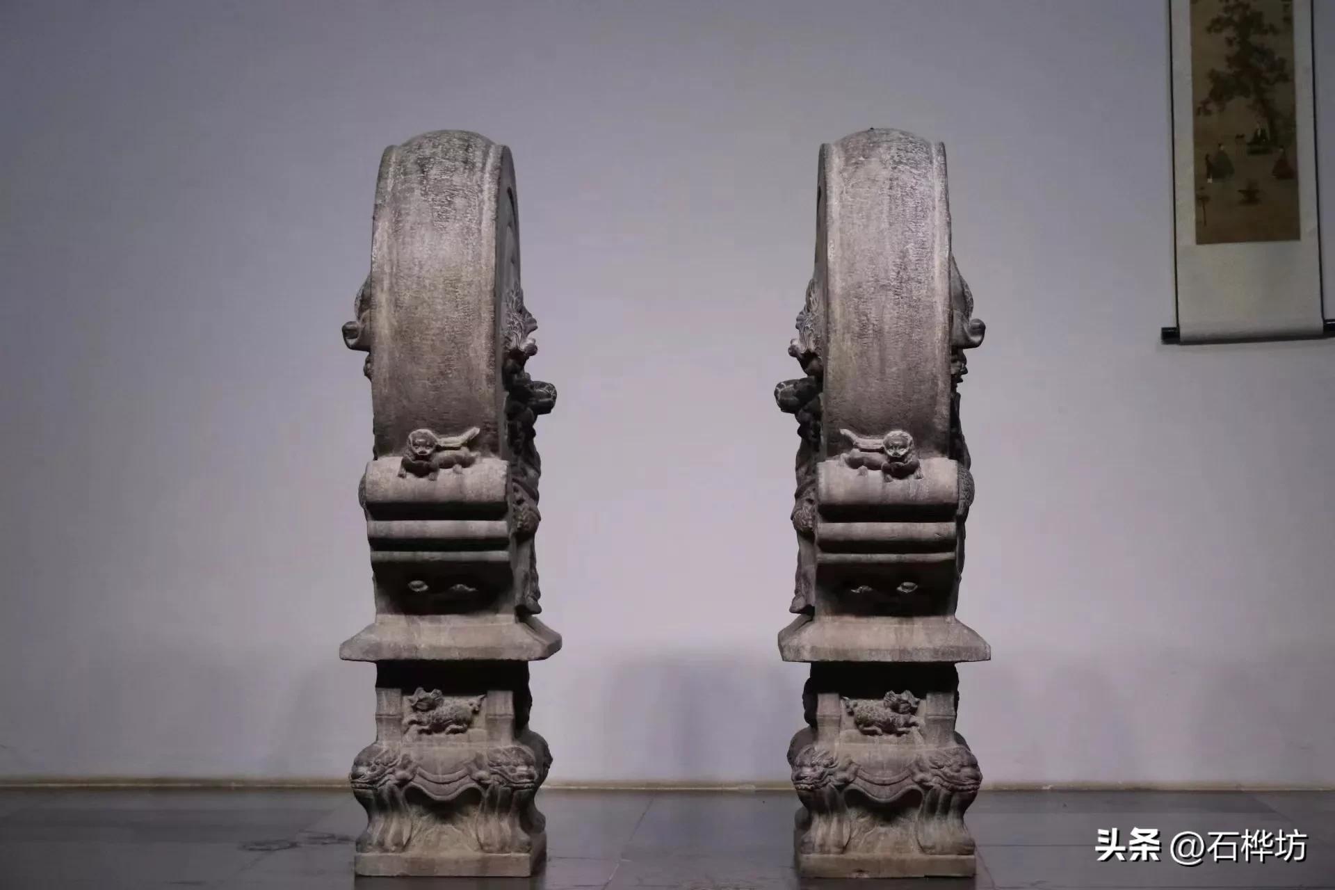 石雕青石门墩抱鼓石庭院园林摆件,淄博青石门墩抱鼓石庭院门口摆件