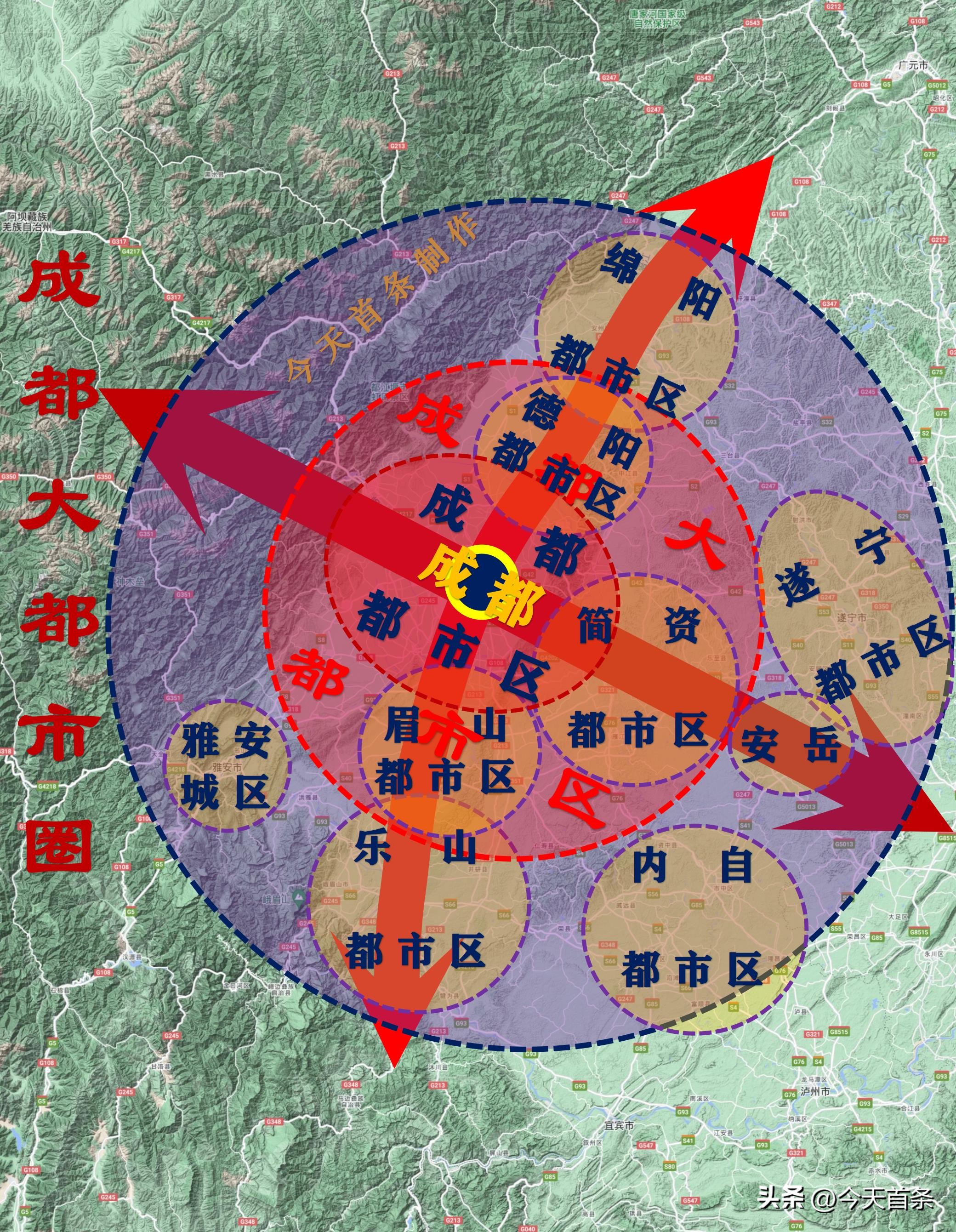 成都都市圈西部发展规划,成都和重庆谁会成为西部中心城市