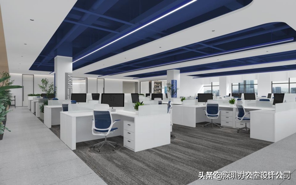 办公室装修设计效果图20平方,办公室装修设计创意图风格