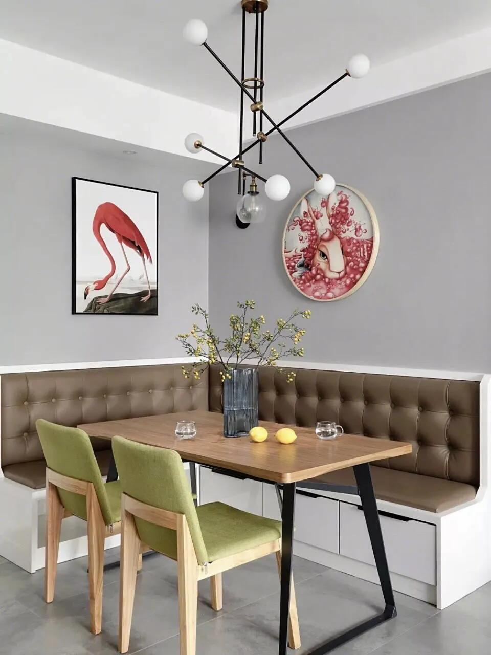 小户型餐厅卡座设计30款,小户型3平米卡座餐厅