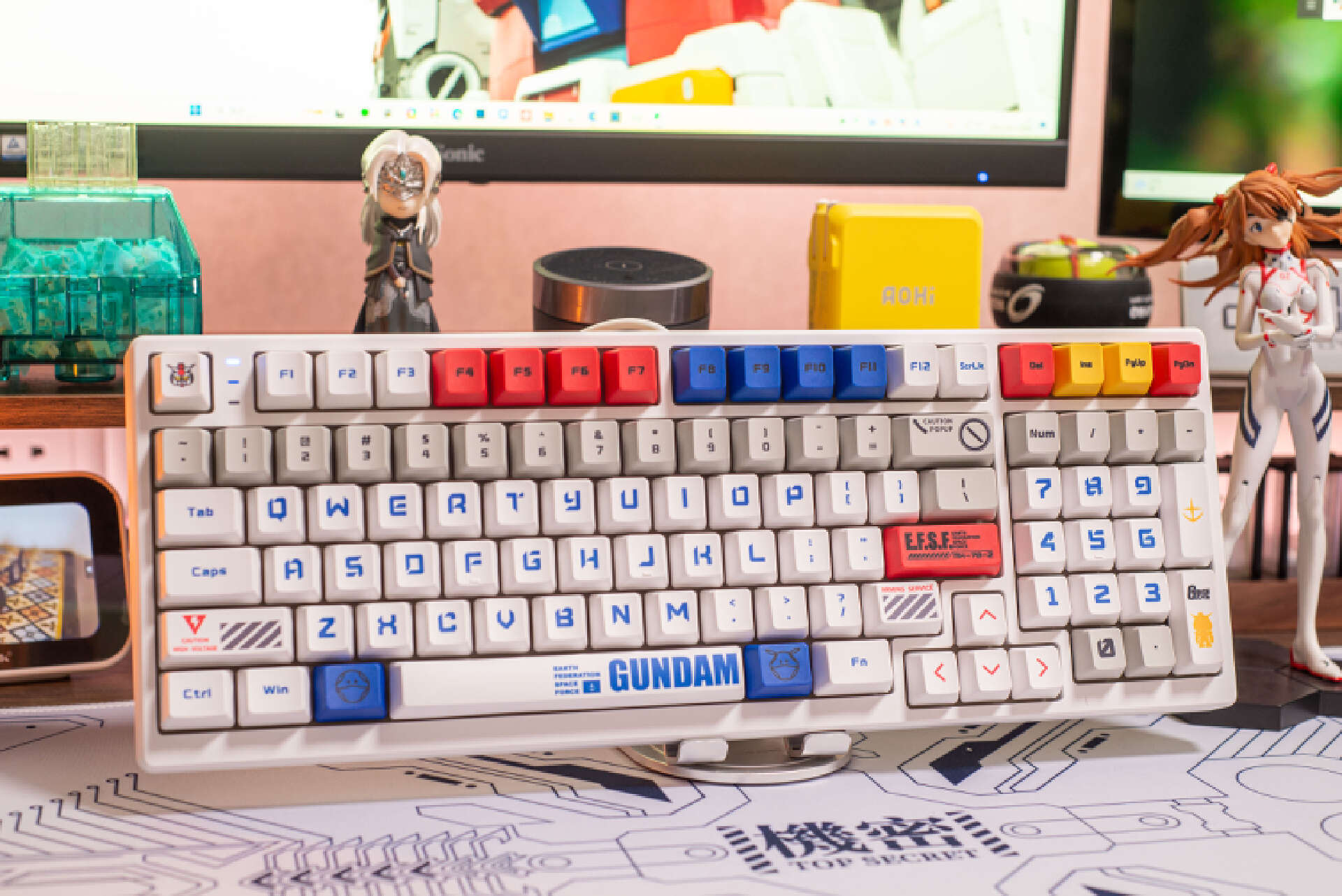 ikbc高达联名键盘值得买吗青轴,ikbc高达联名键盘87键开箱1.0版本