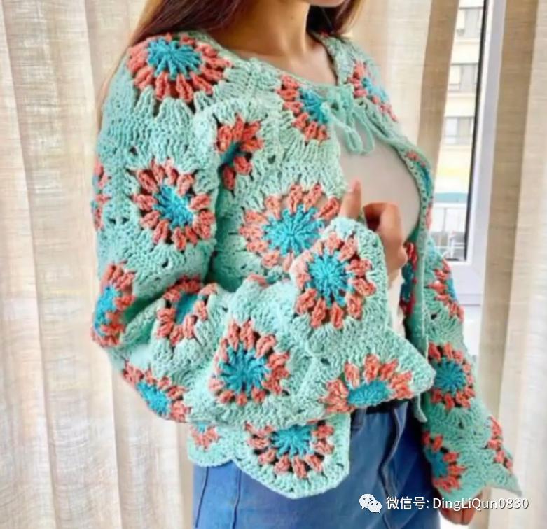 「针织作品」漂亮的祖母格图案夹克2022精品系列