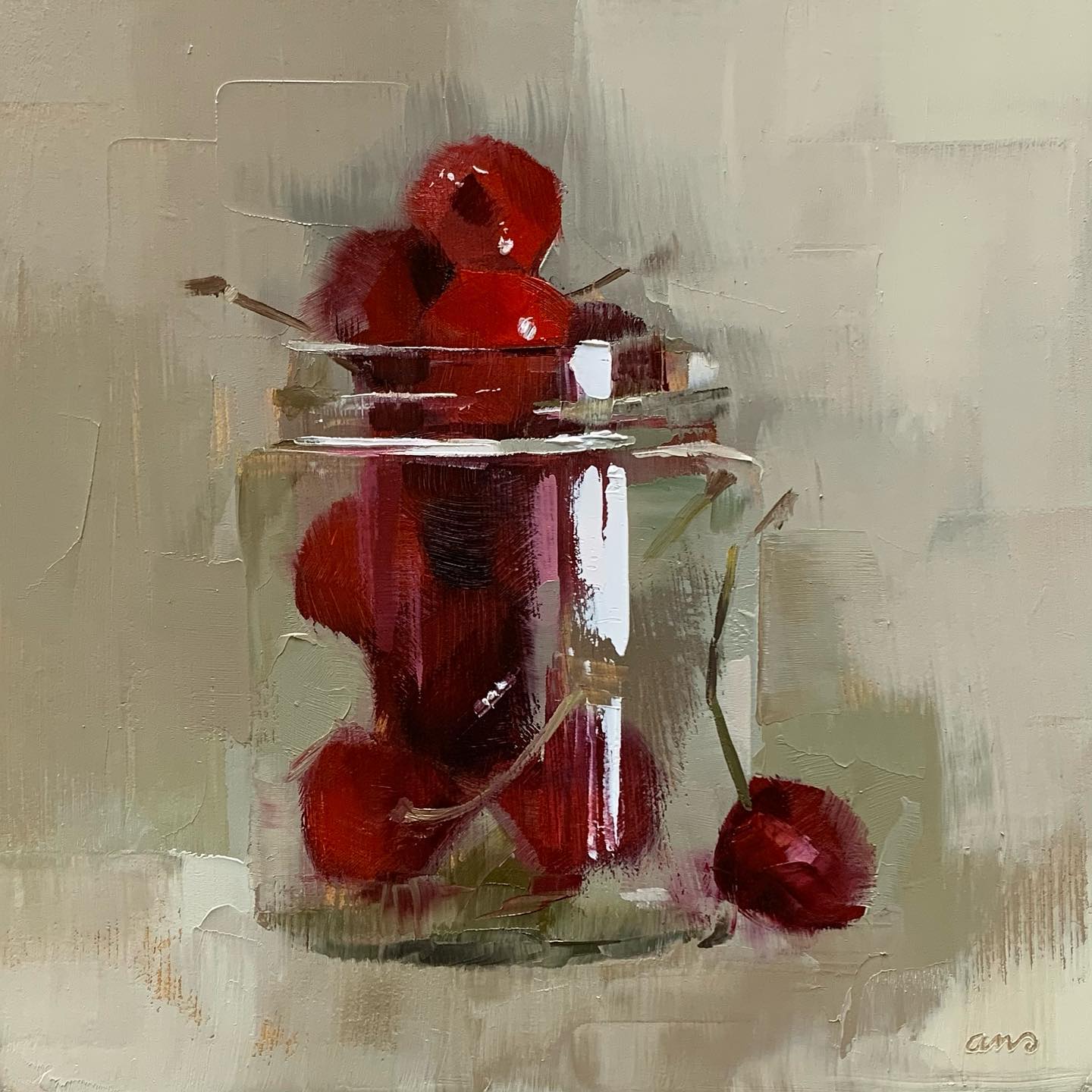 大色块静物油画,油画静物花卉色块