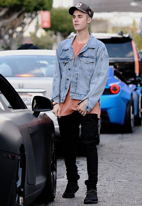 贾斯汀比伯外套牛仔,比伯同款外套fog牛仔