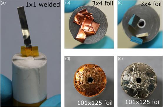 圆柱电池极耳焊接示意图,电池极耳技术参数