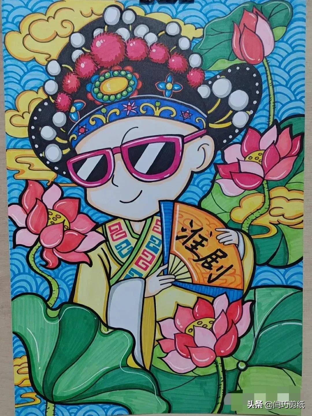 简单又好看的儿童创意画,儿童绘画创意4-6岁水彩笔或蜡笔