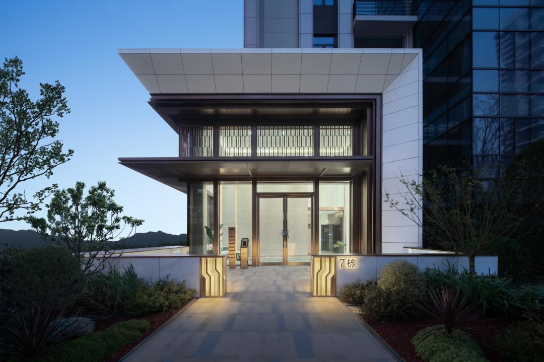 斜切转角楼梯立面施工图,建筑立面效果设计处理手法