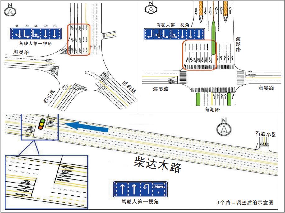 这3个路口左转与掉头车道中置蒙圈吗？别急详解来了15日内为适应调整阶段21日起抓拍录入
