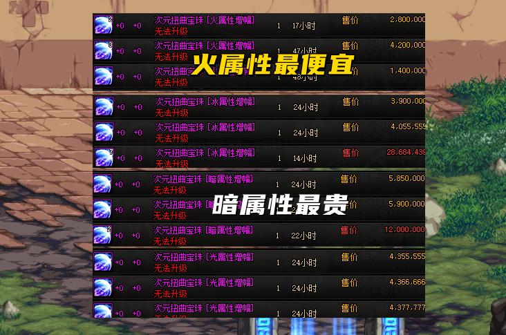 dnf最新属性攻击,dnf火属性为啥不亮