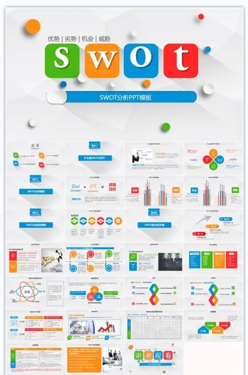 「A12」45套超级实用的SWOT分析法PPT模板