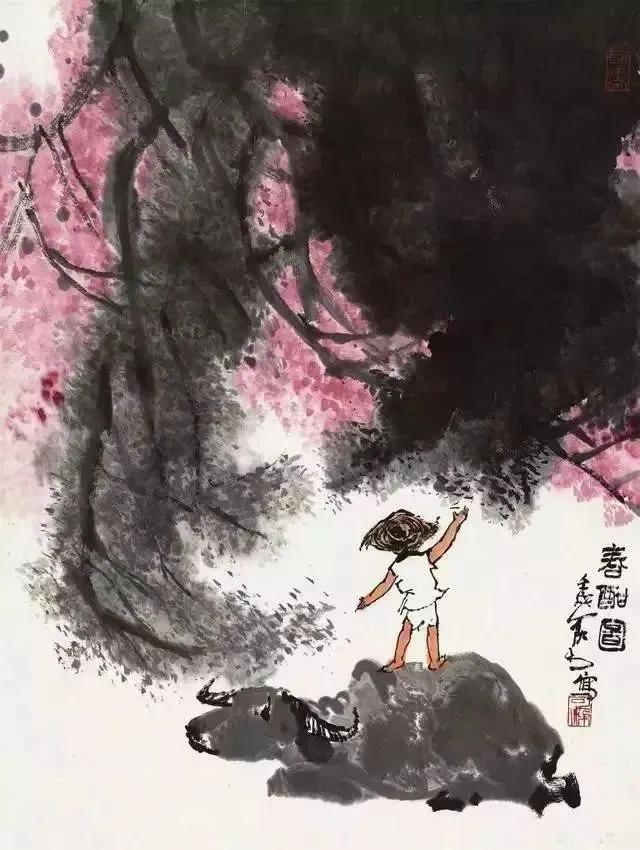 杏花春雨江南画赏析,鉴赏山水画诗词
