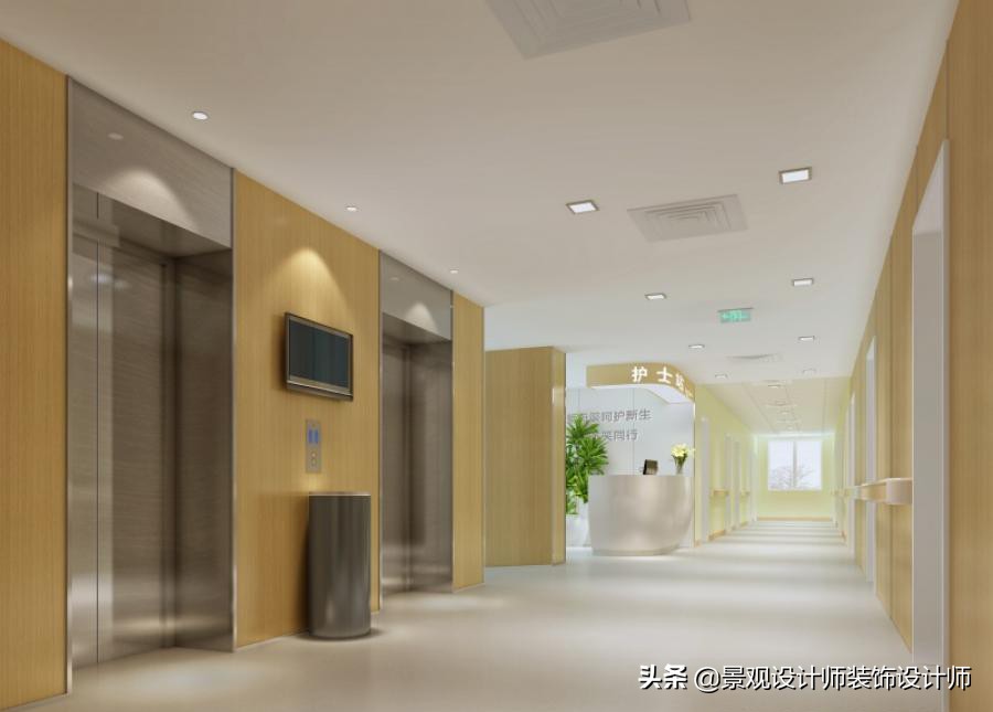 护士站背景墙分隔设计,护士站治疗室设计布局效果图