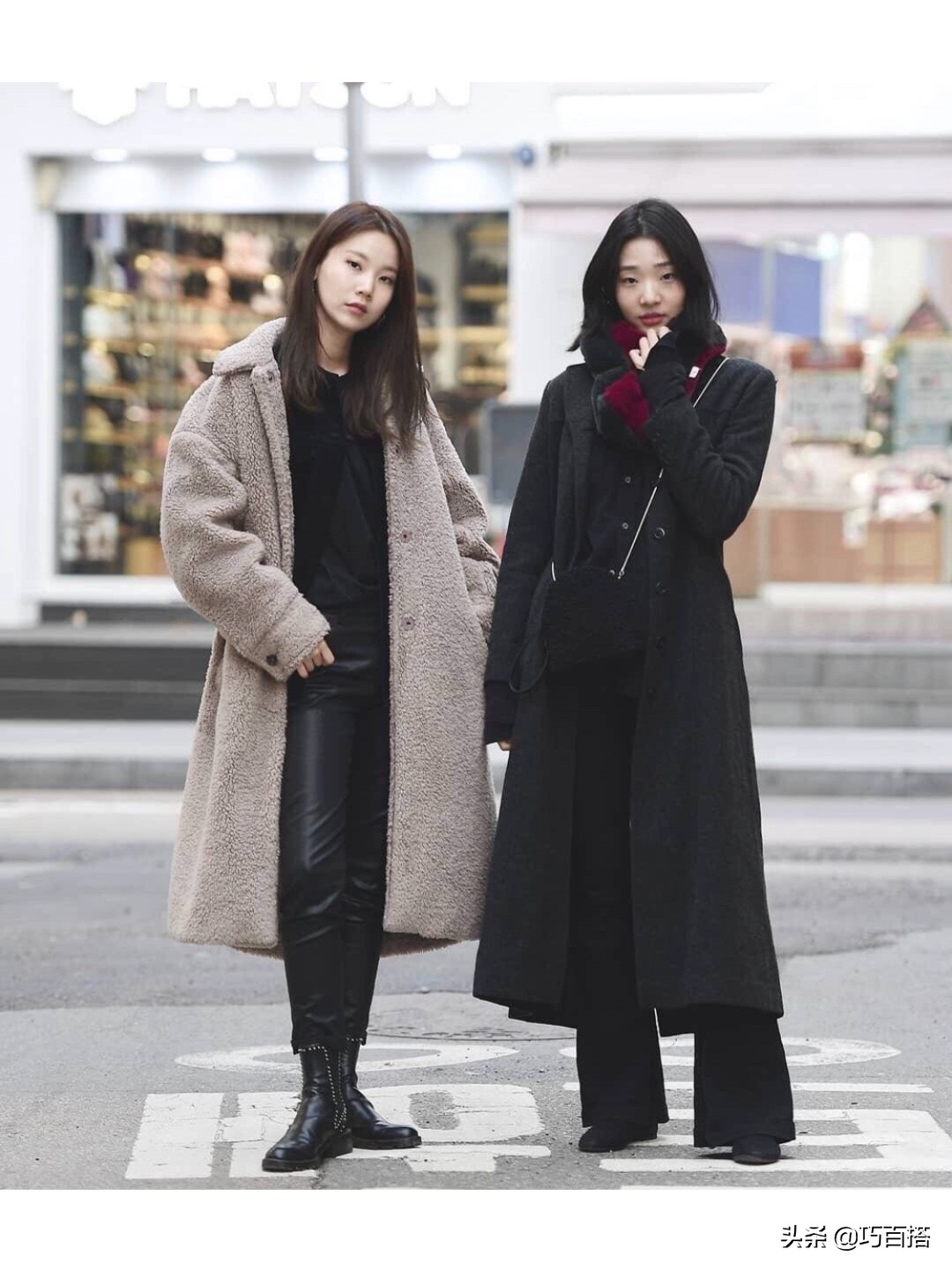 韩国穿搭街拍秋冬小个子,韩国街头穿衣搭配冬季街拍