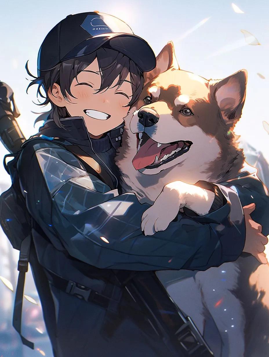 可爱头像男生宠物狗狗,三个小狗狗的头像