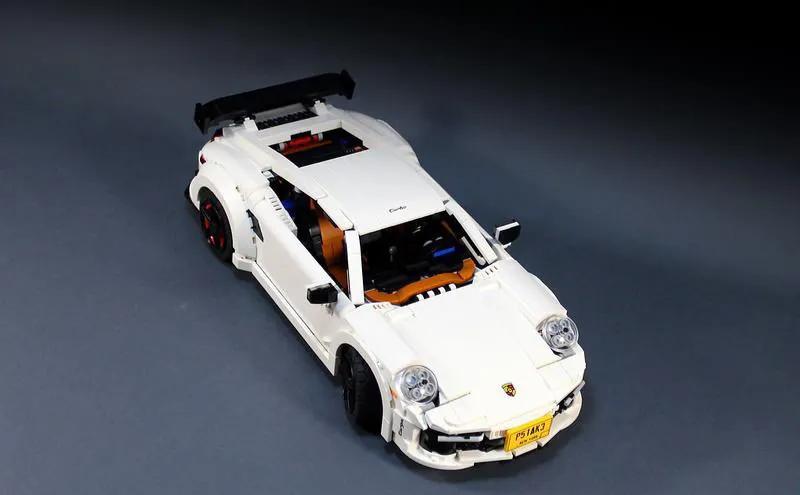 乐高保时捷911赛道版细节图,乐高10295保时捷911