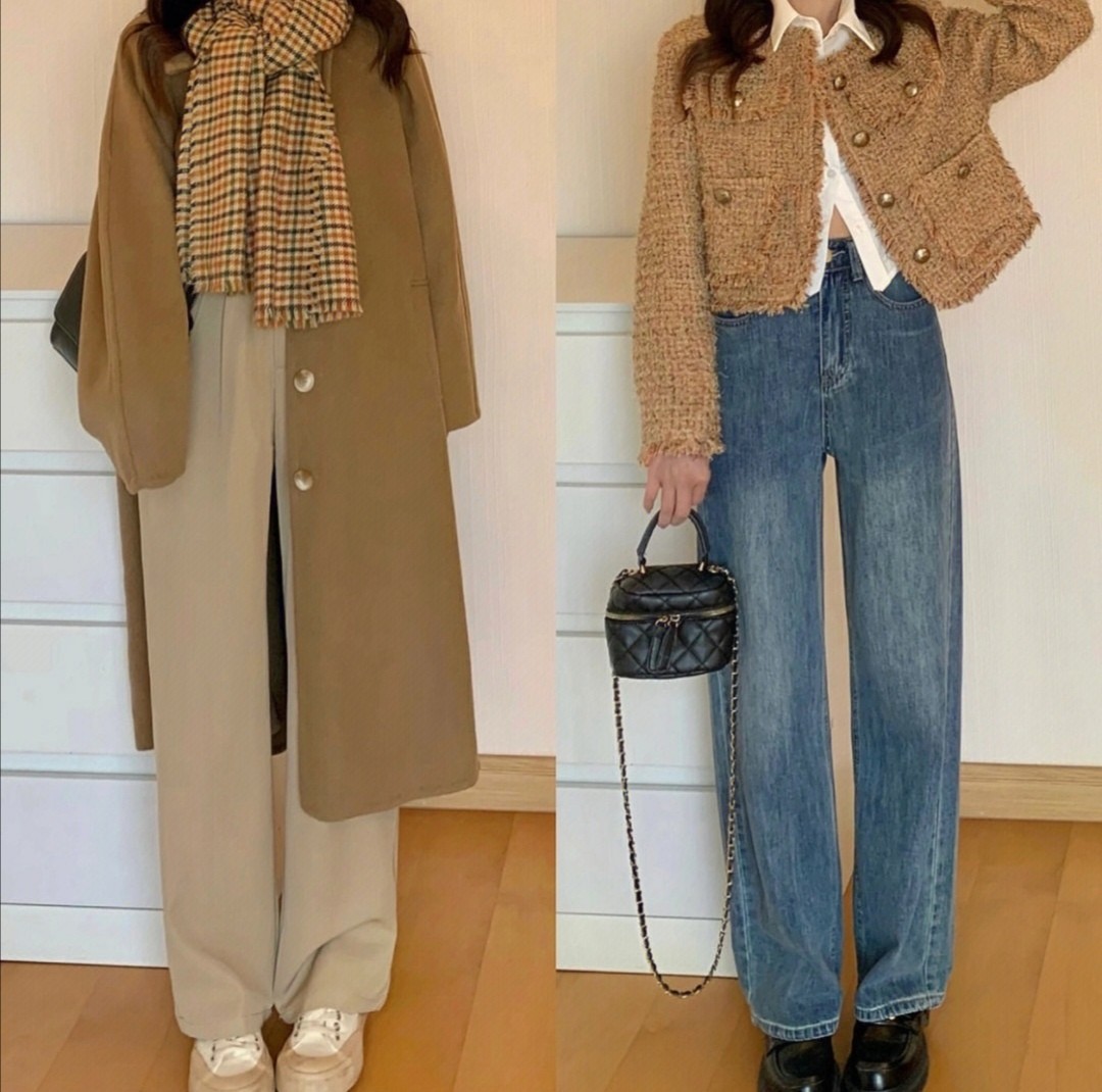 大衣牛仔裤毛衣穿衣搭配,男生蓝色牛仔裤配什么颜色的毛衣