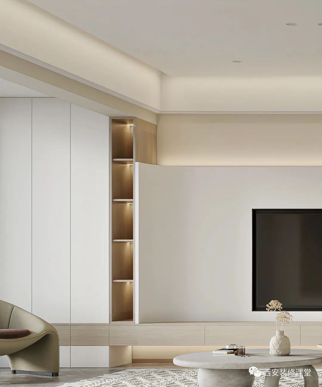 定制柜怎么做圆弧角,定制柜中间有墙怎么衔接