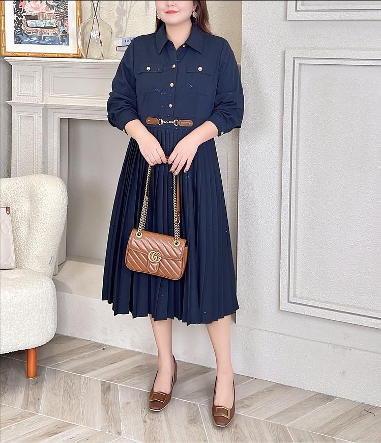 裙子小个子微胖连衣裙,显瘦减龄微胖连衣裙