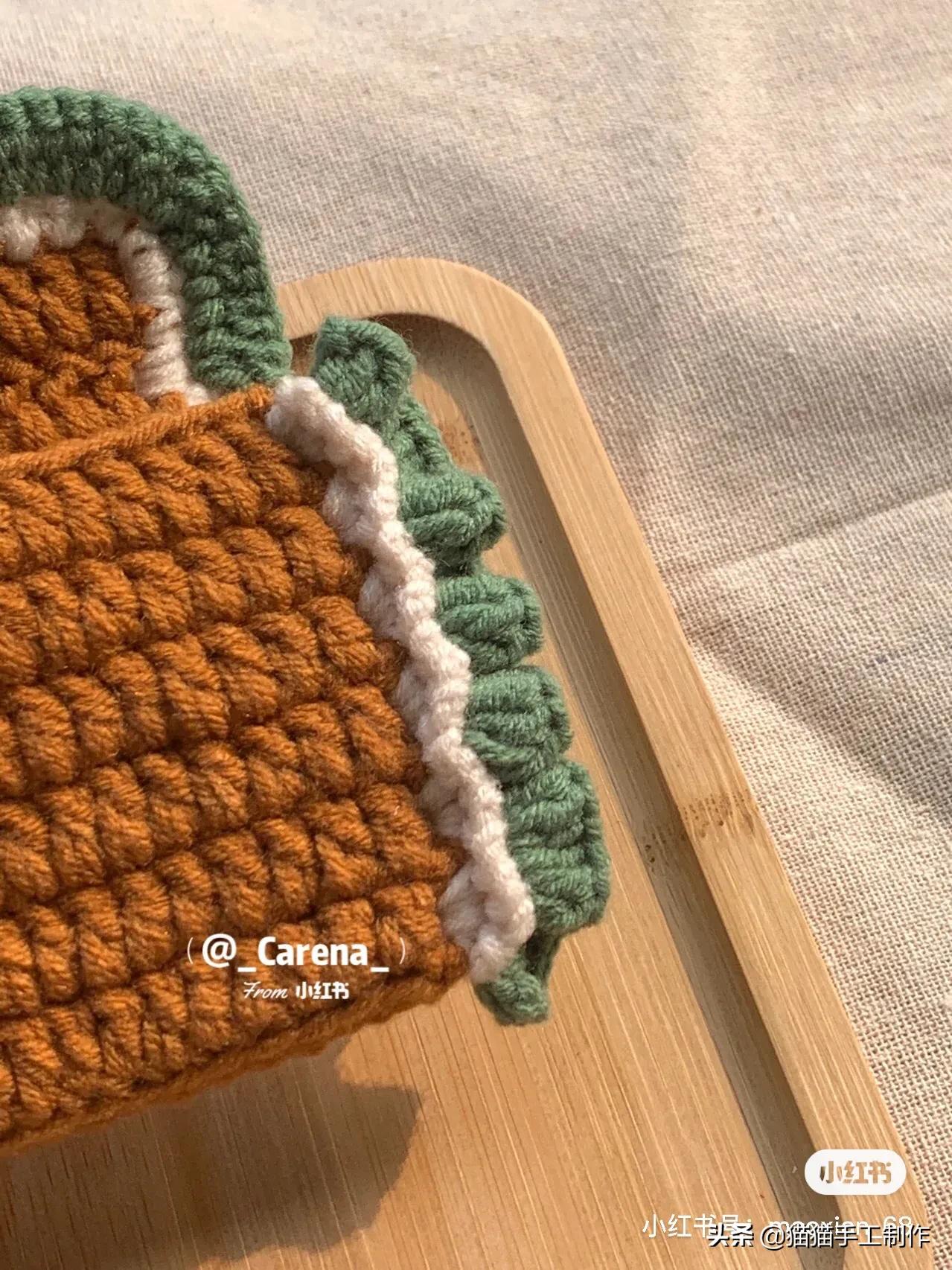 森系零钱包包钩织教程来喽，有图解呦