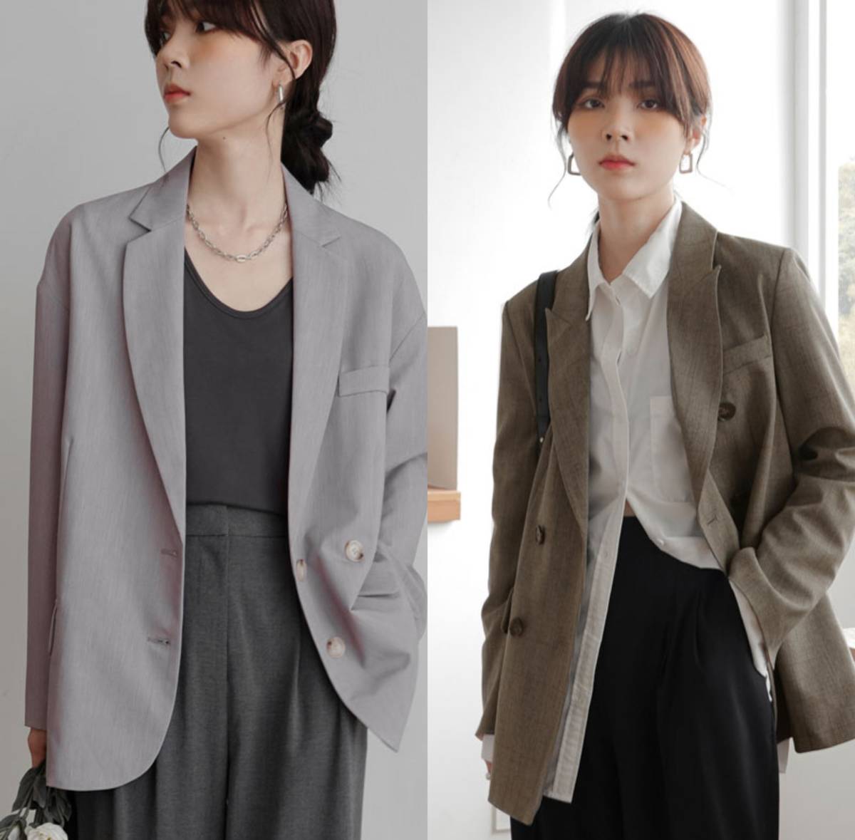 白色小西装内搭白色衬衫,长款小西装内搭什么样的衬衫