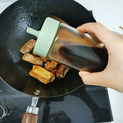 学做小鲍鱼烧排骨,红烧杏鲍菇排骨教程