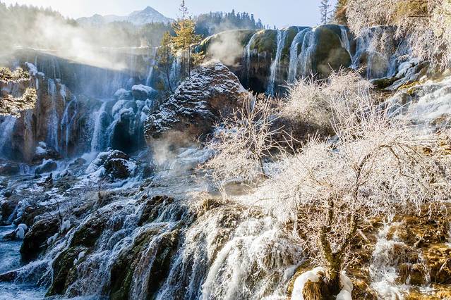 冬日九寨童话世界,九寨沟翠海蓝冰