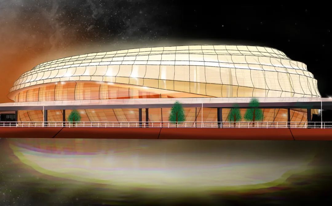 亚运场馆分布图手绘,亚运场馆创意绘画