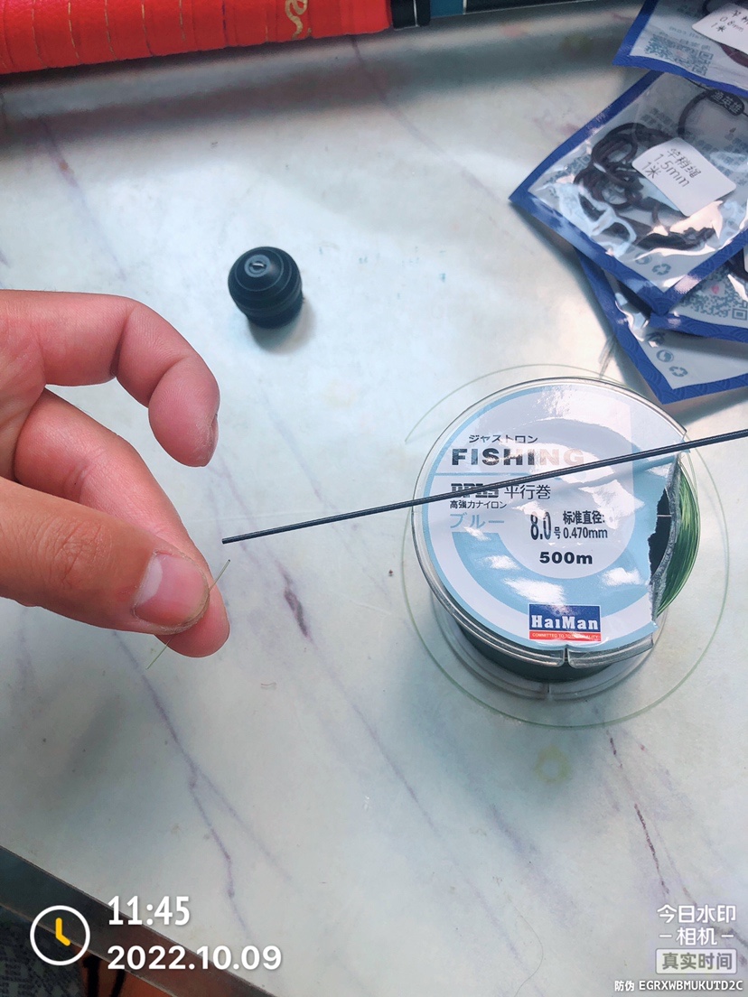 快速换竿稍绳,钓大物主线连接竿稍绑法