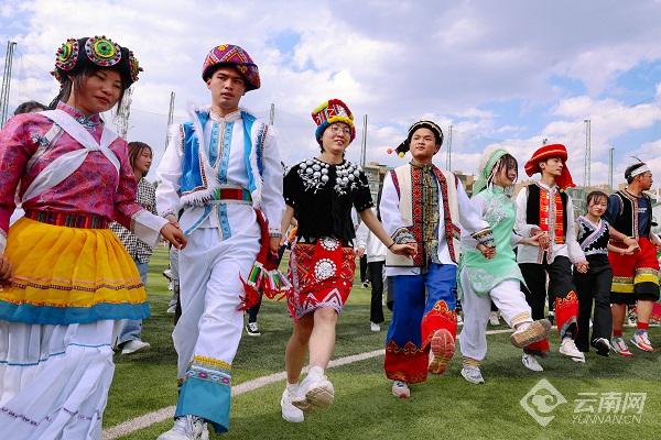 云南打跳运动会进场,云南打跳运动会开幕式舞蹈