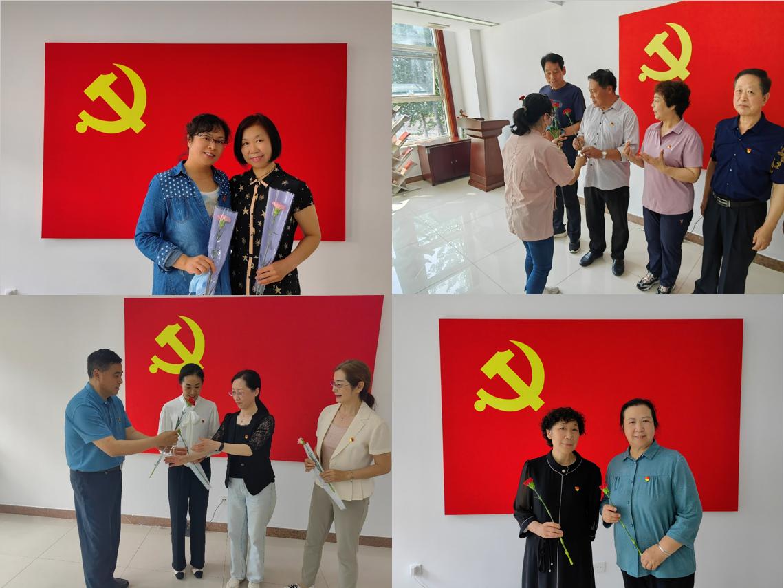 老干部政治生日主题党日活动,93岁老党员的初心与党旗合影