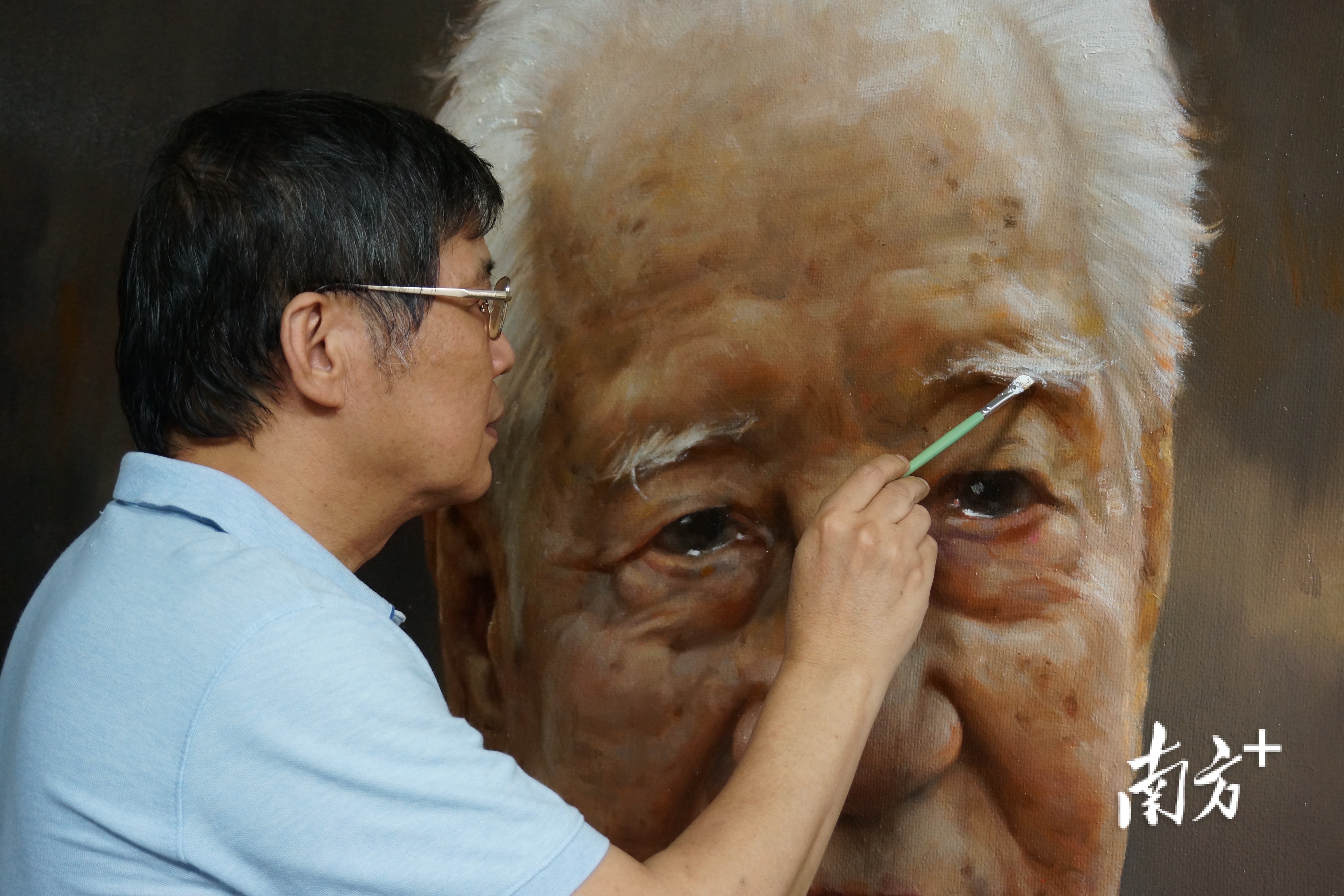 黄旭华油画,冯少协油画作品中国崛起局部