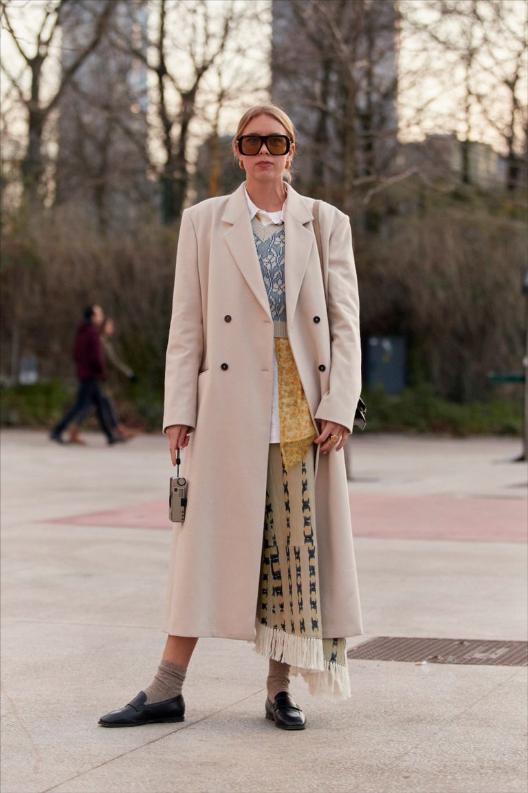 中长款西装大衣搭配,春款西装大衣穿搭高级感